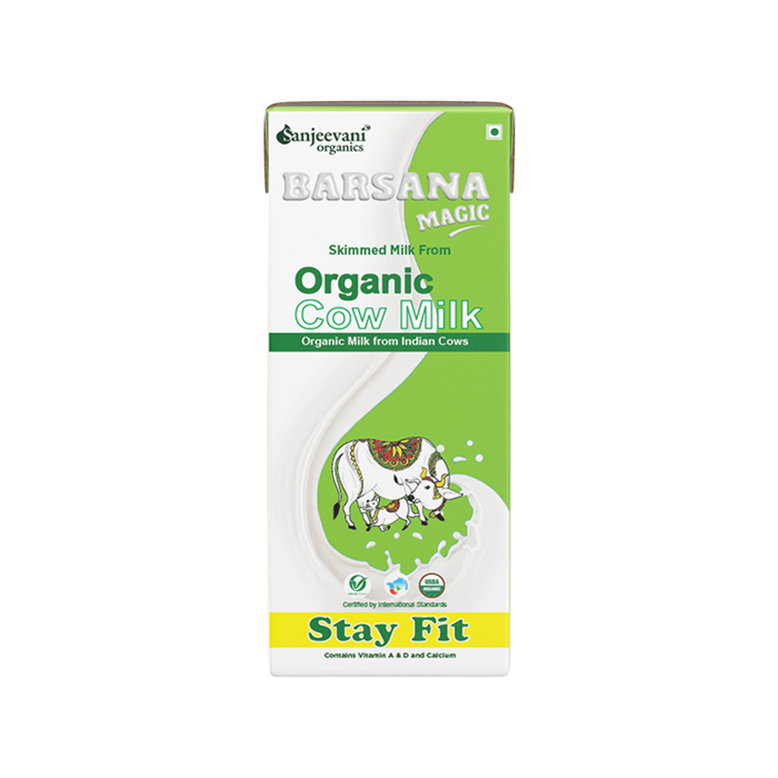 Organic Cow Milk Stay Fit Milk 1L (6pc. in One Carton Box)