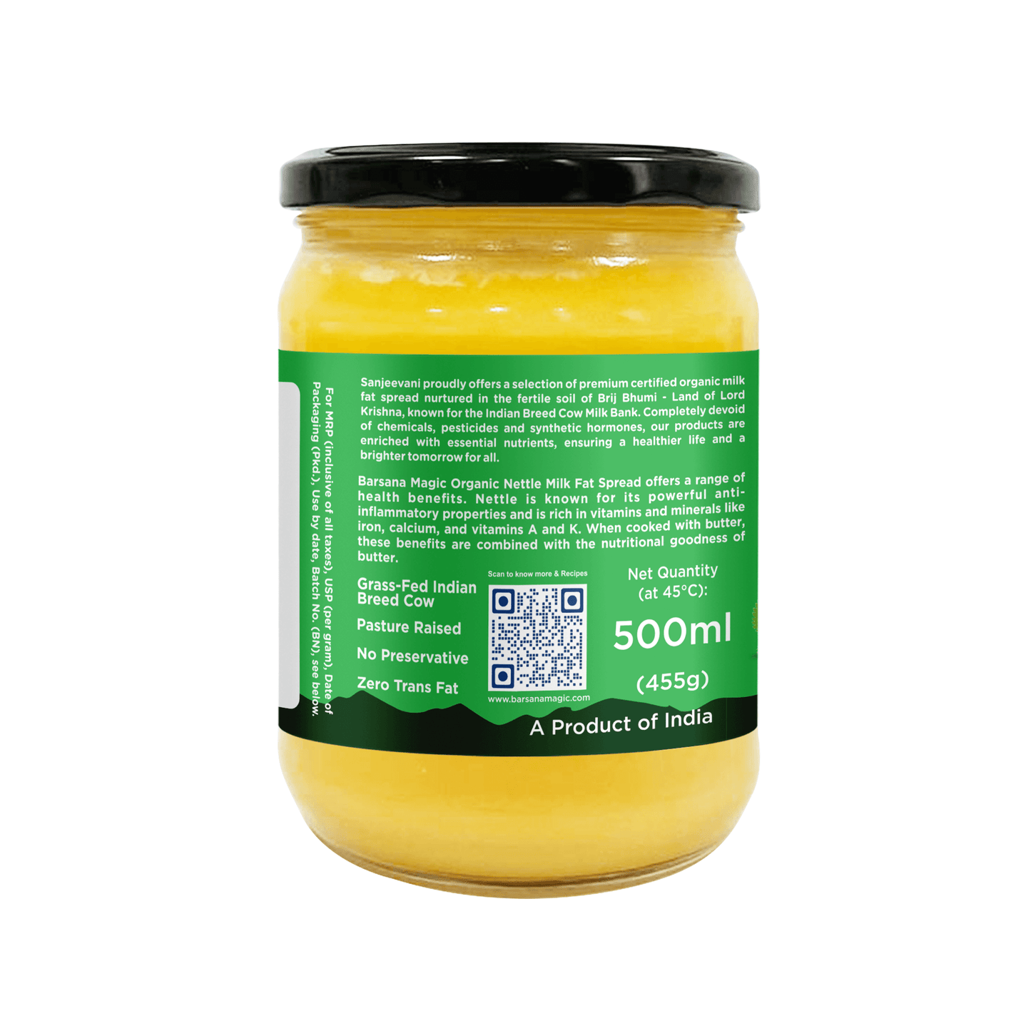 Organic Nettle Milk Fat Spread - 500ml