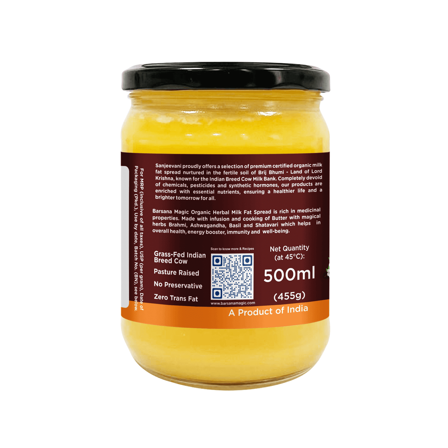 Organic Herbal Milk Fat Spread - 500ml