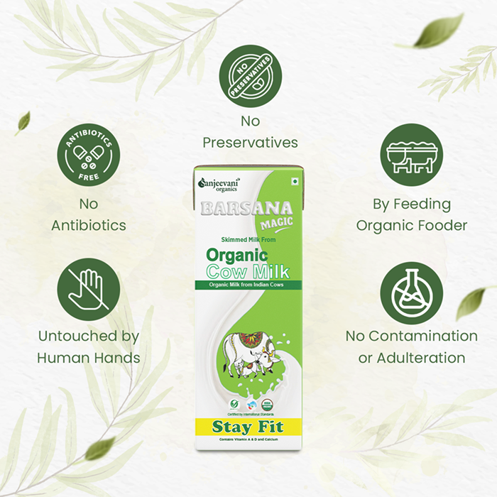 Organic Cow Milk Stay Fit Milk 1L (6pc. in One Carton Box)