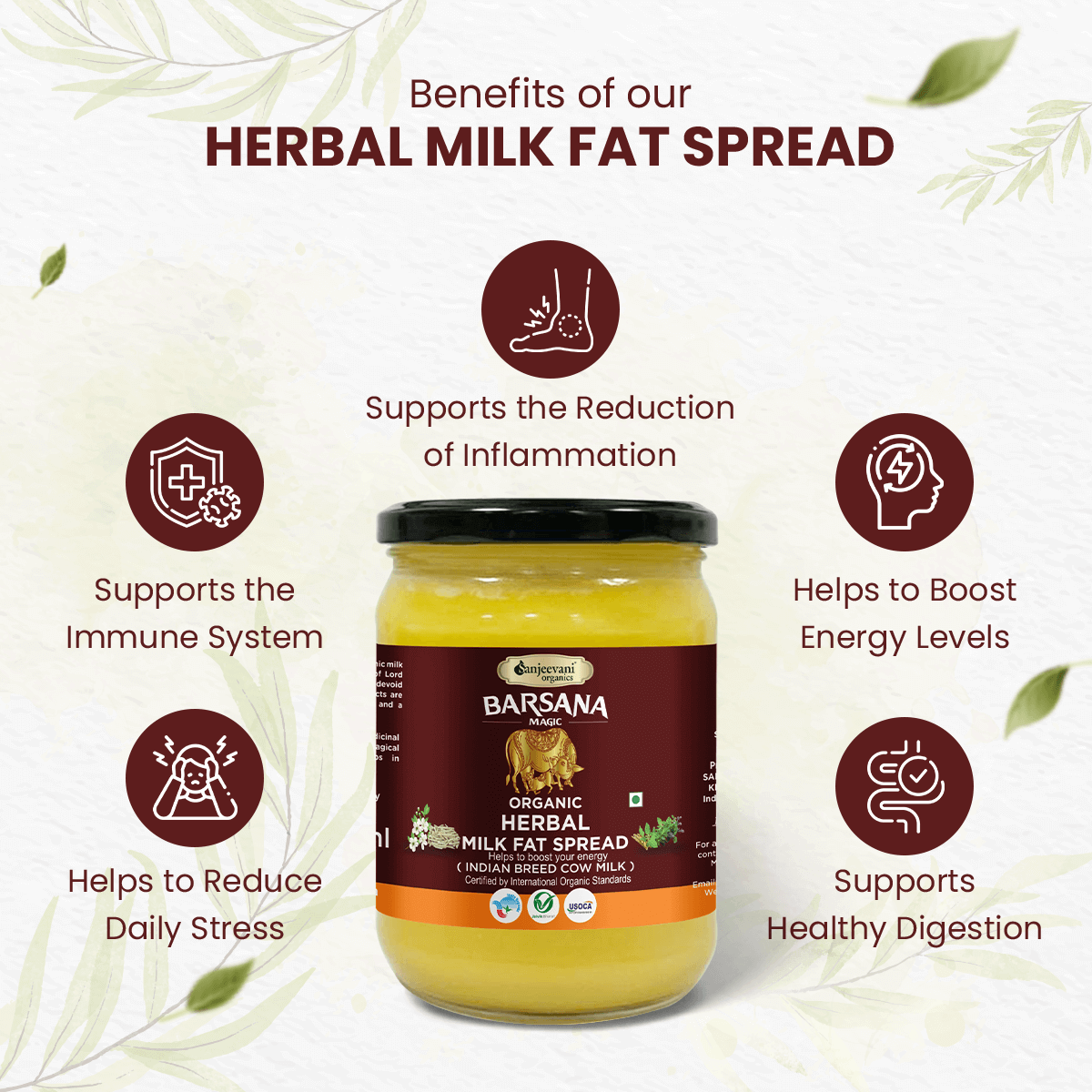 Organic Herbal Milk Fat Spread - 500ml