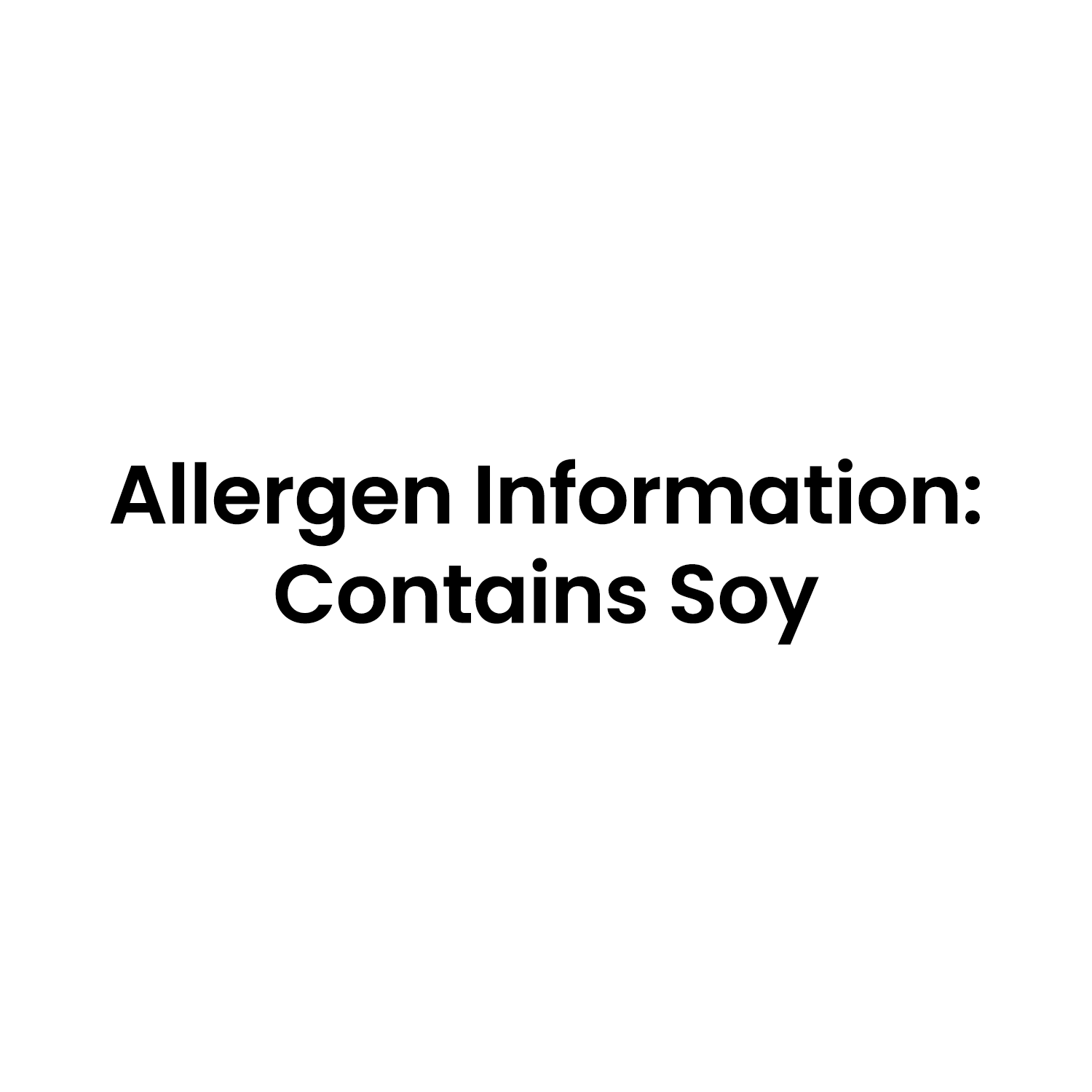 Barsana Magic and Allergen information label indicating the presence of soy on a white background