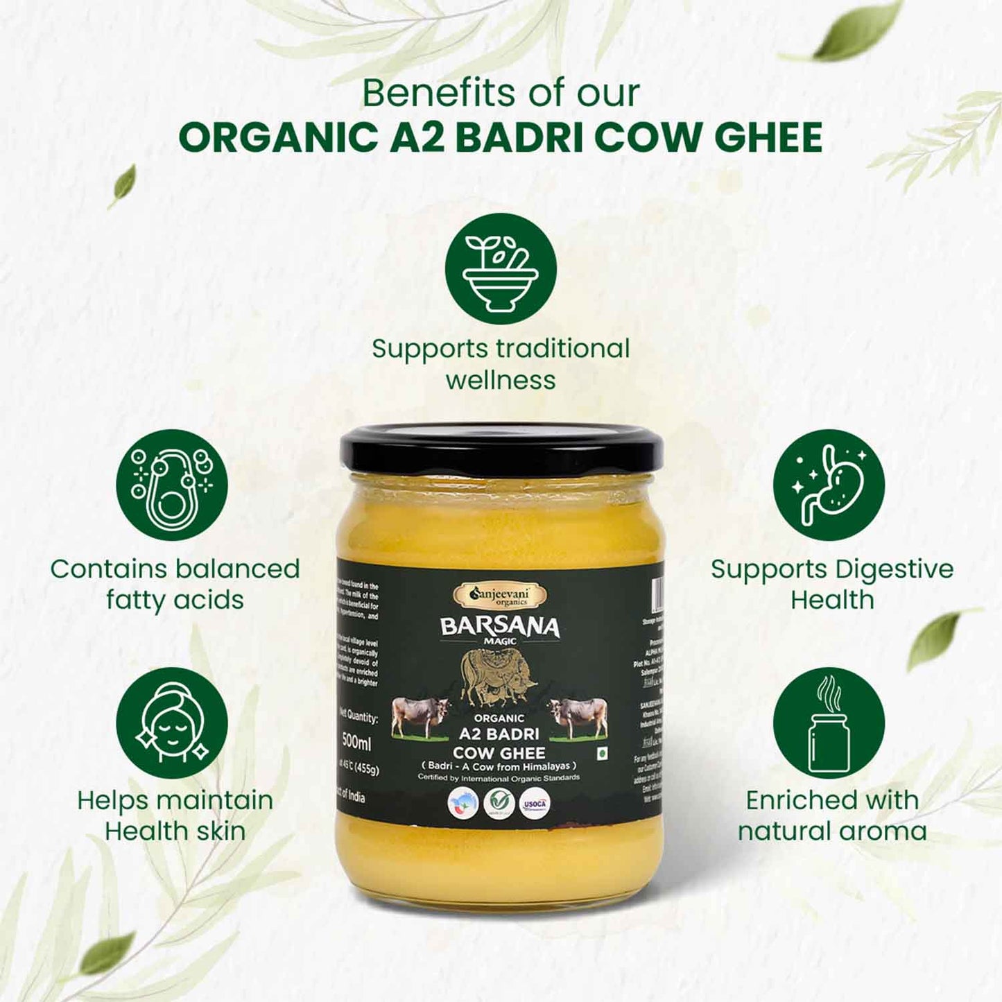 Barsana Magic Organic A2 Badri Cow Ghee