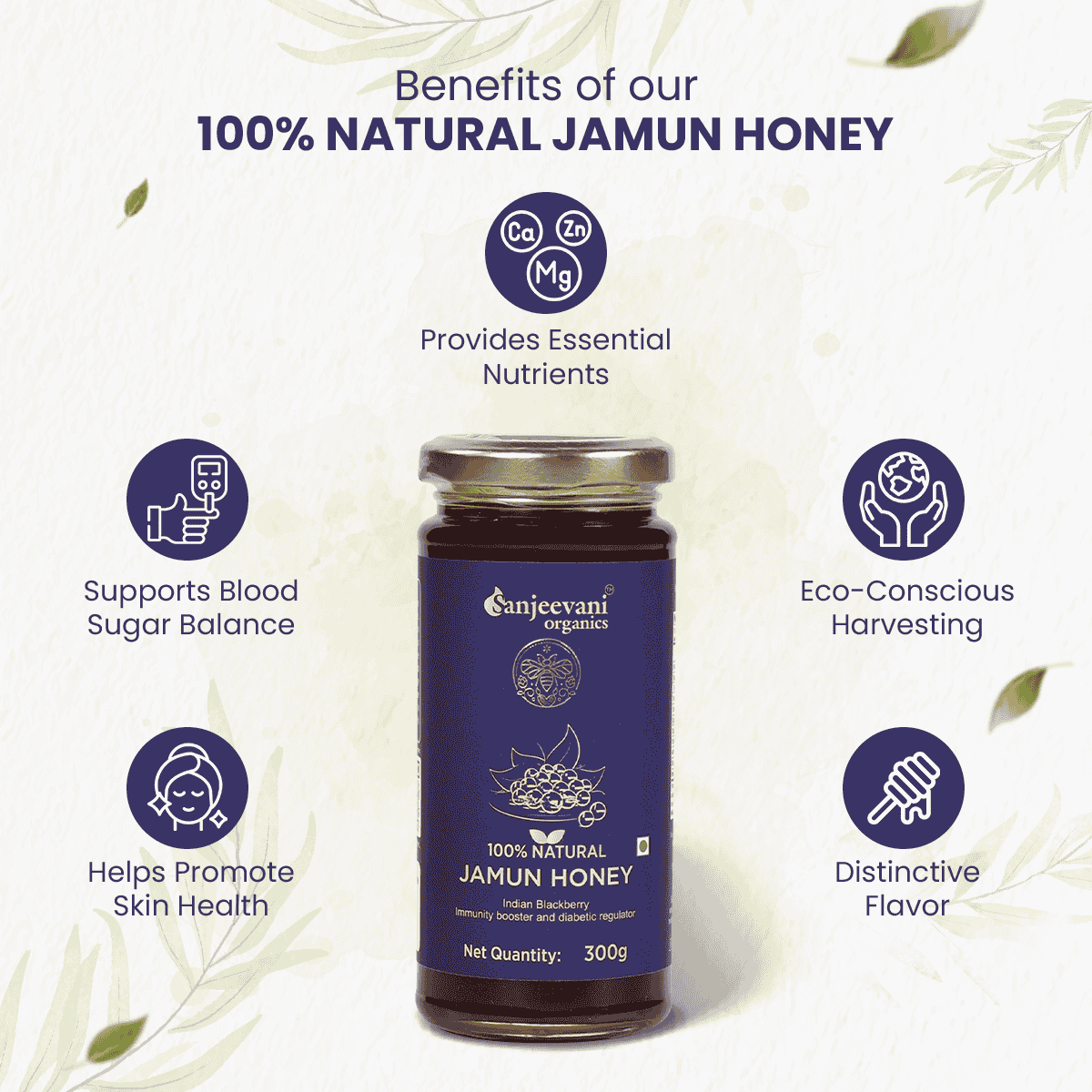 Organic A2 Badri Cow Ghee and 100% Natural Jamun Honey (Pack of 2)