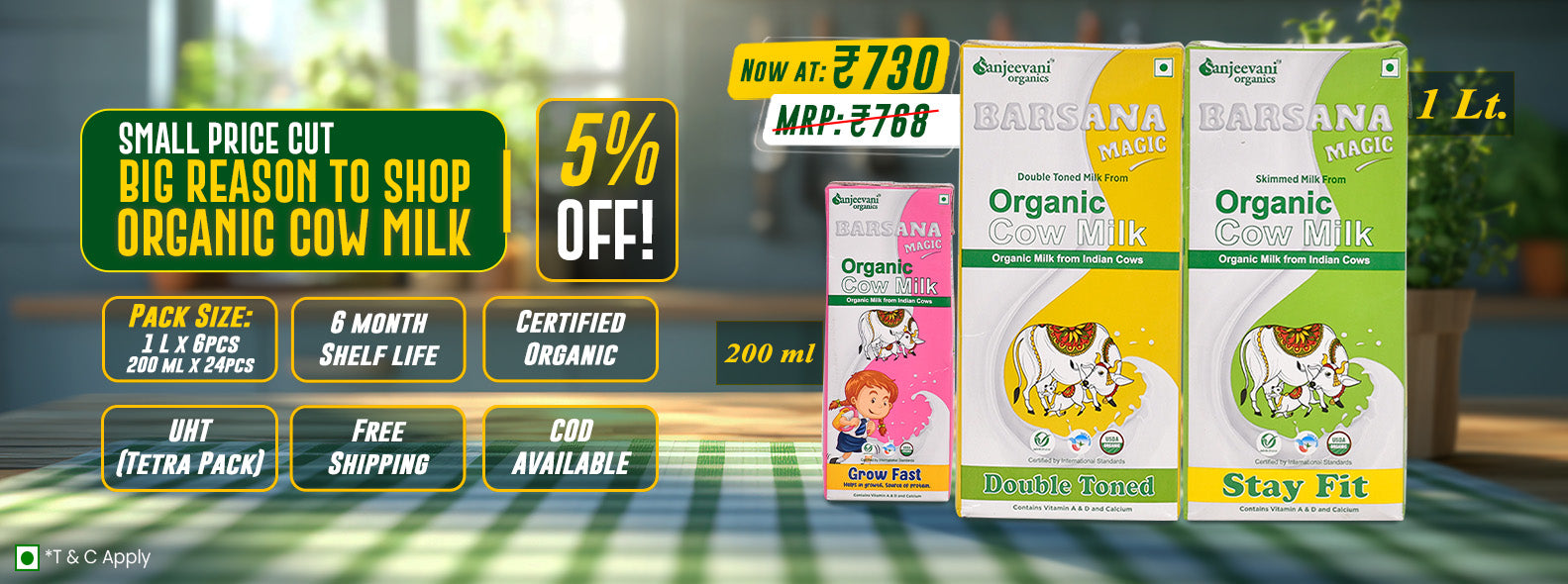 Barsana Magic Organic Cow Milk