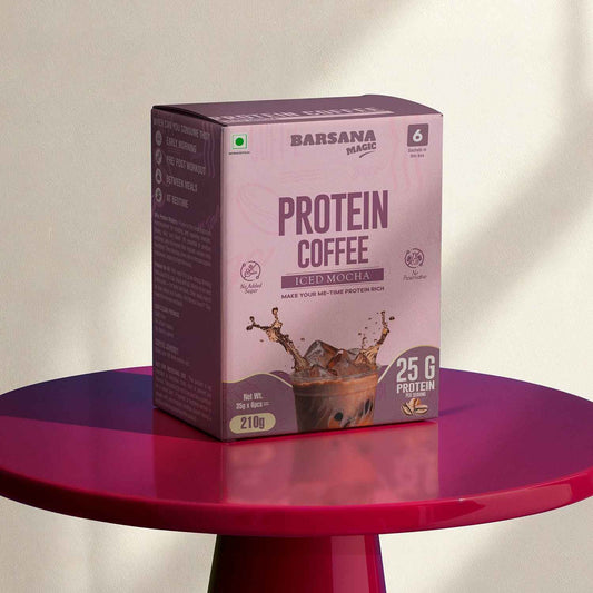 Barsana Magic and iced mocha protein coffee