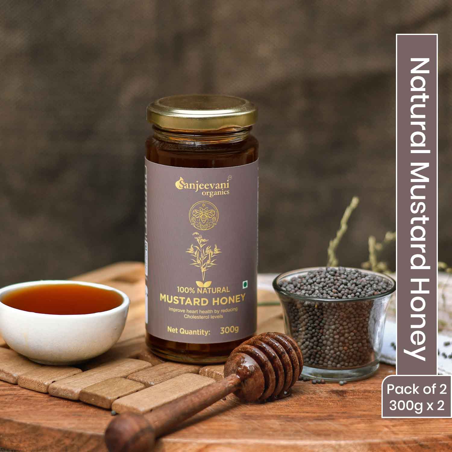 Barsana Magic  Natural Mustard Honey Pack of 2- 300g each