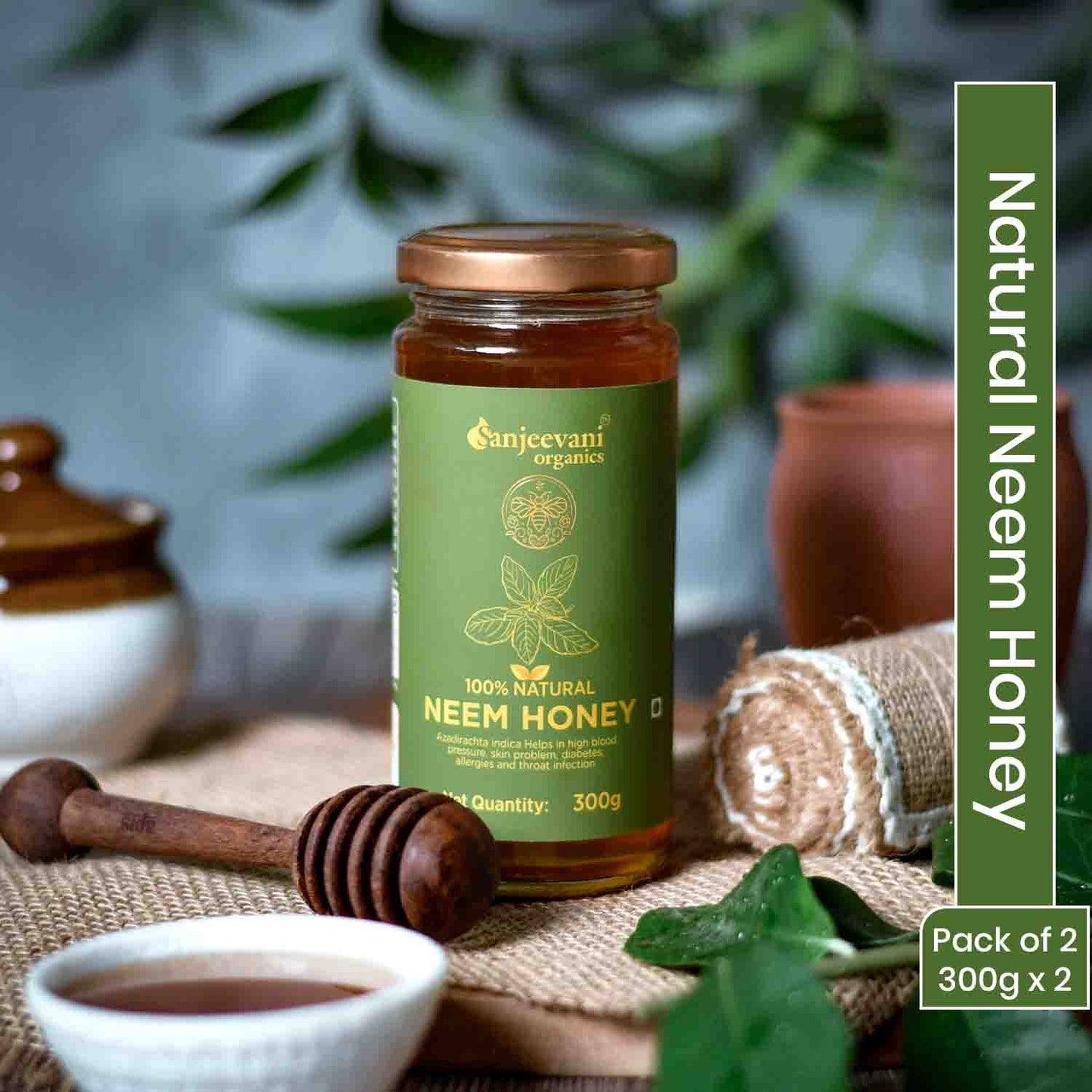 Barsana Magic Natural Neem Honey Pack of 2- 300g each