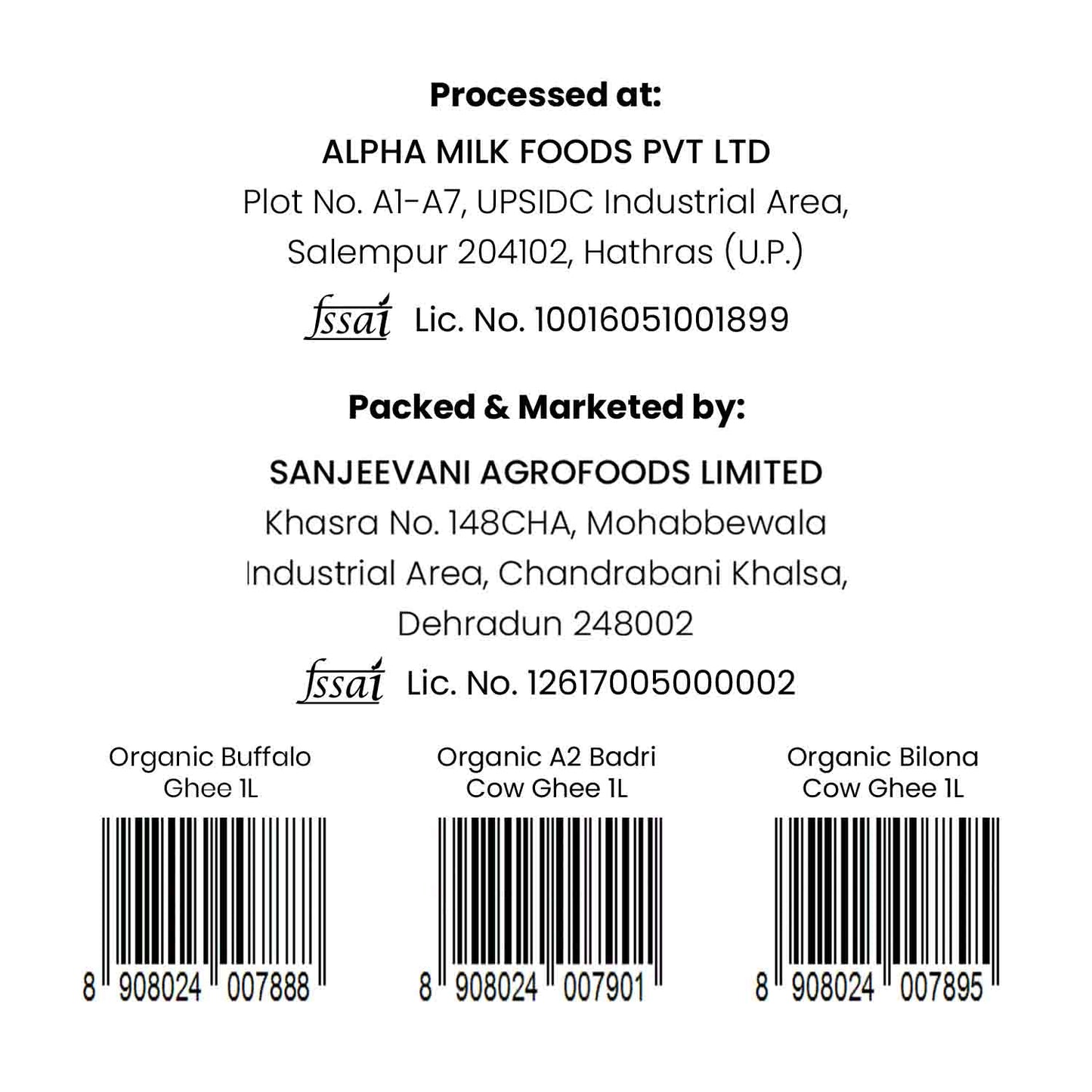 Barsana Magic and Back label of a product with branding and contact information on a white background