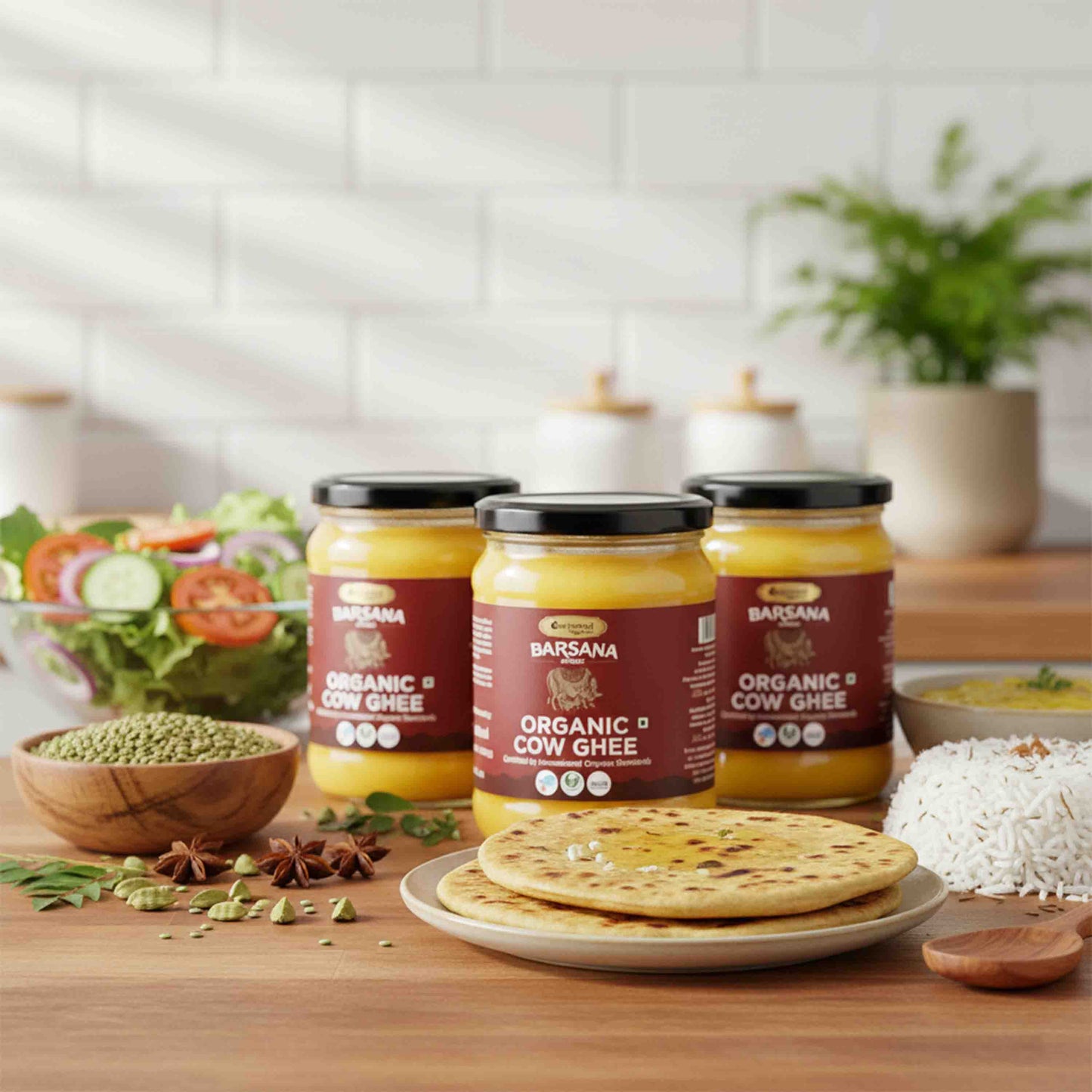 Barsana Magic and organic cow ghee and pack of 3