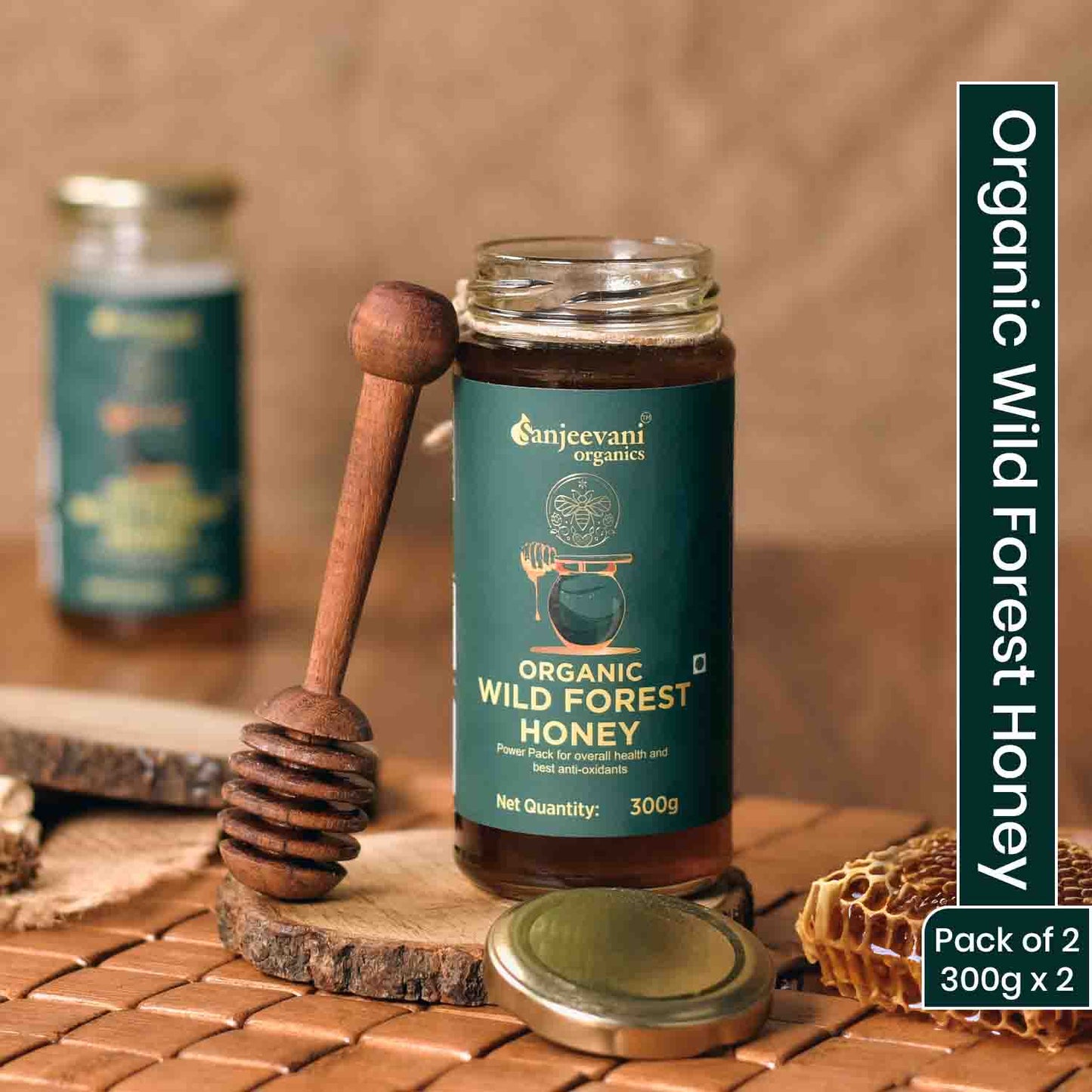 Barsana Magic Organic Wild Forest Honey Pack of 2- 300g each