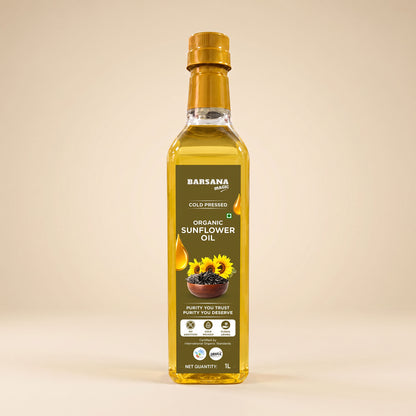Cold Pressed Sunflower Oil 1L | Certified Organic