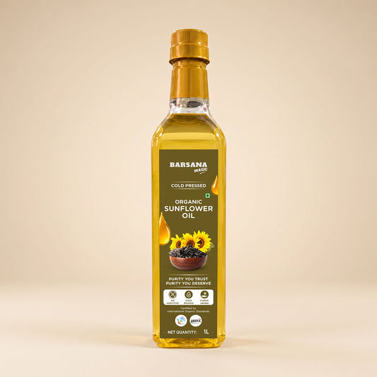 Cold Pressed Sunflower Oil 1L | Certified Organic