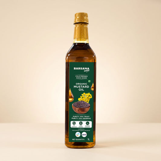 Cold Pressed Kachi Ghani Organic Mustard Oil 1L