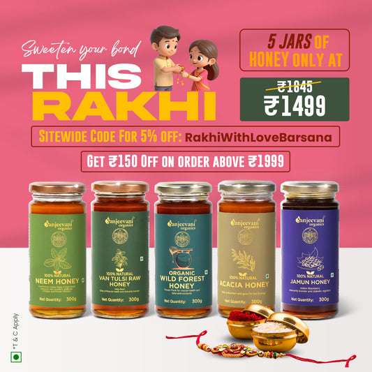 Barsana Magic Rakhi offer – 5 jars Barsana Magic honey at ₹1499