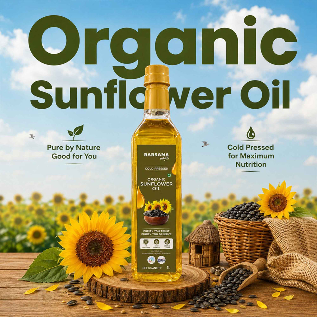 Organic – Sunflower & Mustard Combo Oil