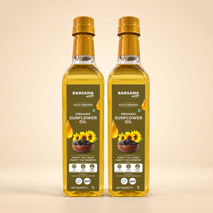 Cold Pressed Sunflower Oil 1L | Certified Organic