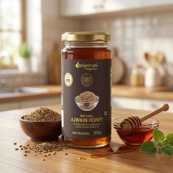Barsana Magic and Natural Ajwain Honey 300g with honey stick