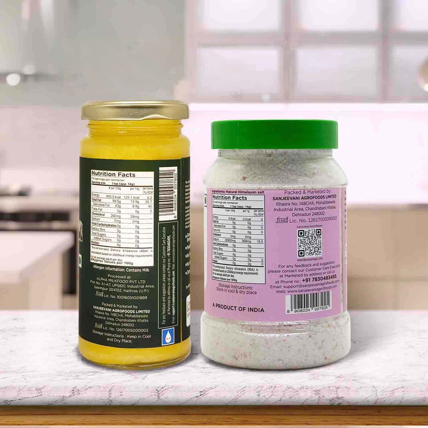 Barsana Magic and organic a2 badri cow back image and himalayan pink salt back image