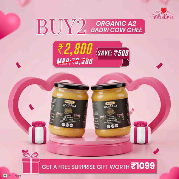 Organic A2 Badri Cow Ghee 500mlx2 | Free Surprise Gift