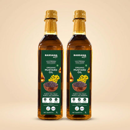 Cold Pressed Kachi Ghani Organic Mustard Oil 1L