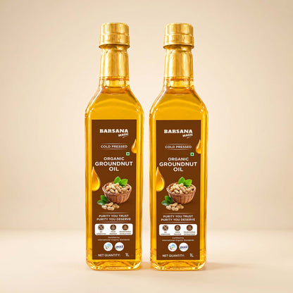 Cold Pressed Organic Groundnut Oil 1L