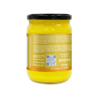 Organic Turmeric & Garlic Milk Fat Spread (500ml)