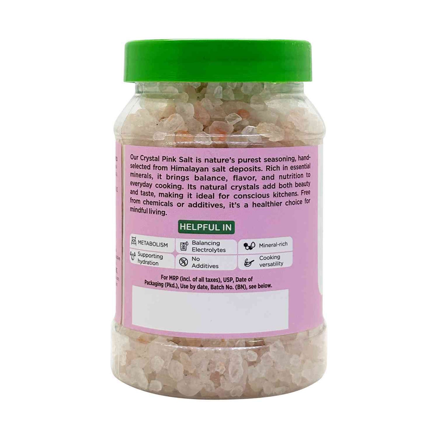 Barsana Magic and Jar of Crystal Pink Salt with a green lid on a white background