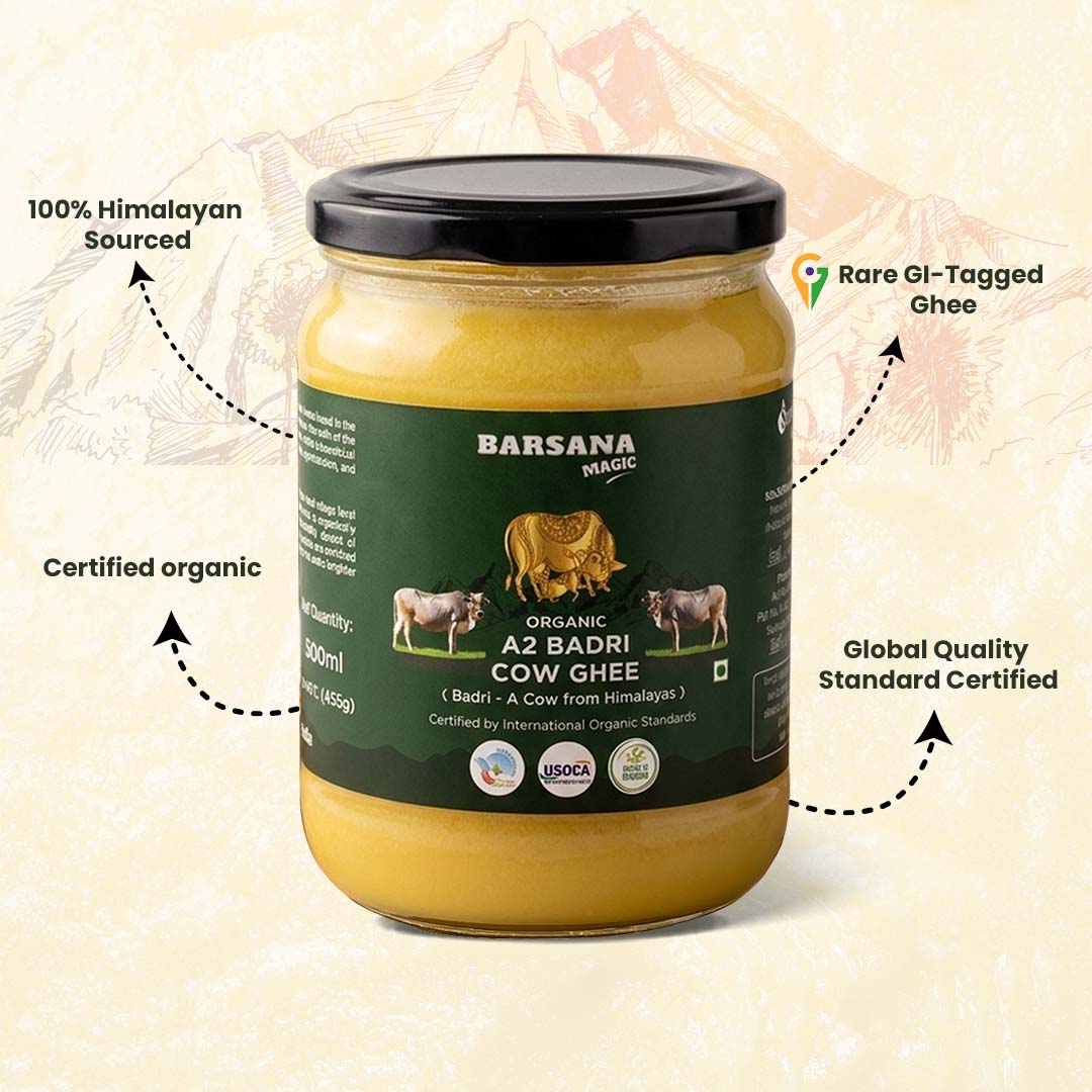Organic A2 Badri Cow Ghee from the Himalayas