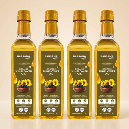Cold Pressed Sunflower Oil 1L | Certified Organic