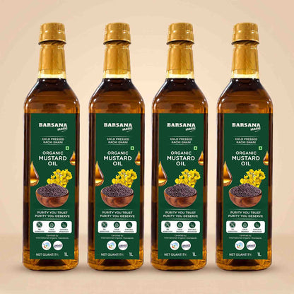 Cold Pressed Kachi Ghani Organic Mustard Oil 1L