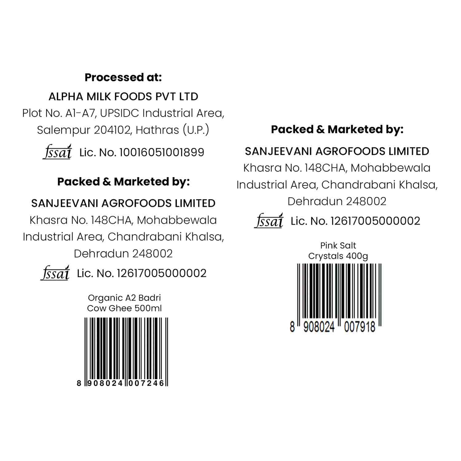 Barsana Magic and Back of a product packaging with branding and contact information on a white background