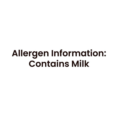 Barsana Magic and Allergen information label indicating the presence of milk on a white background