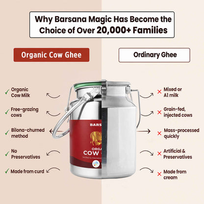 Organic Cow Ghee Dolchi 2.5L | Family Saver Pack
