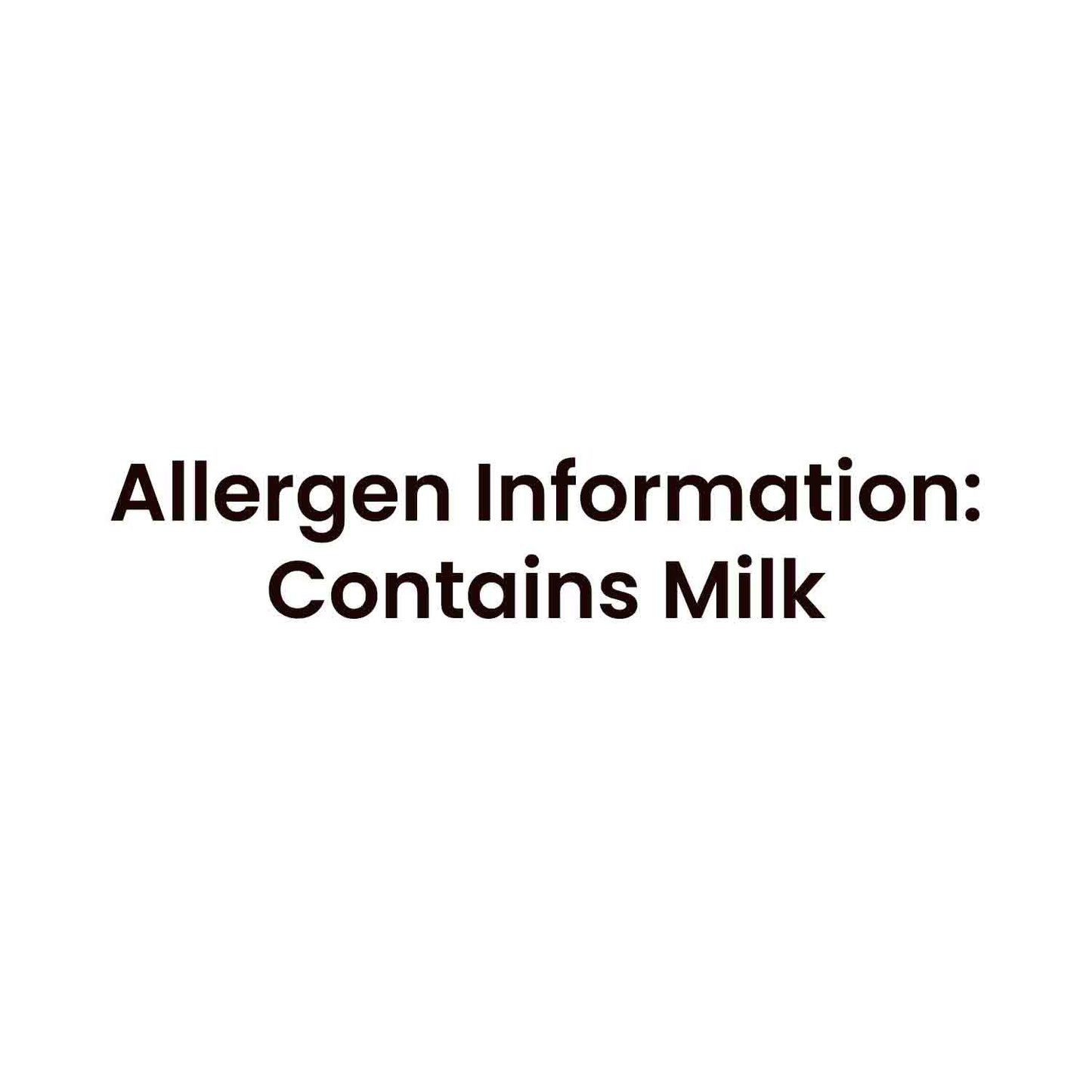 Barsana Magic and Allergen information label indicating the presence of milk on a white background