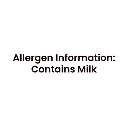 Barsana Magic and Allergen information label indicating the presence of milk on a white background