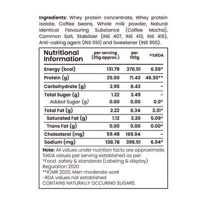 Barsana Magic and Nutritional information label for a protein product with ingredients listed.