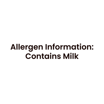 Barsana Magic and Allergen information label indicating the presence of milk on a white background