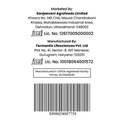 Barsana Magic and Product label with manufacturing details and barcode on a white background