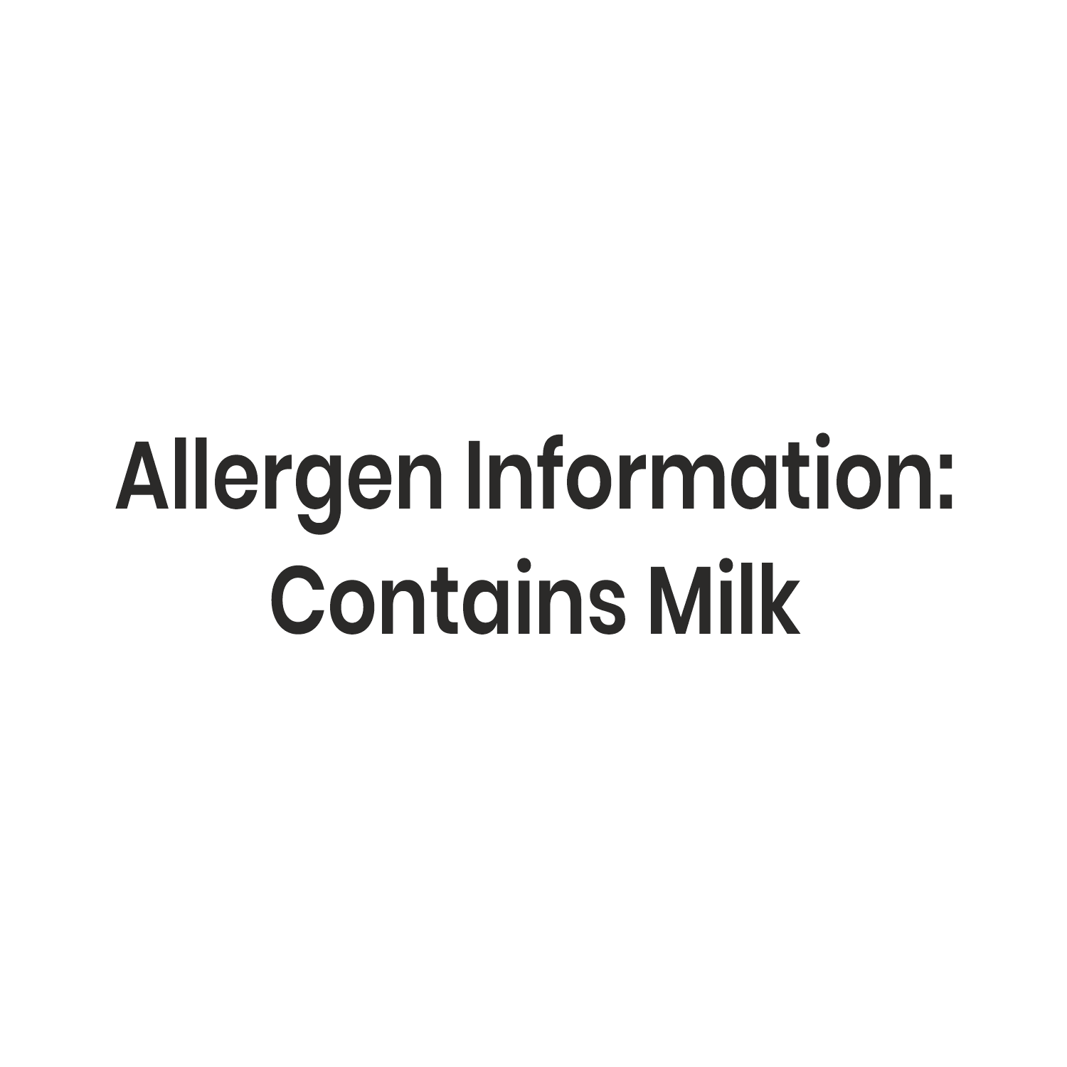 Barsana Magic and  Text indicating allergen information for milk on a white background