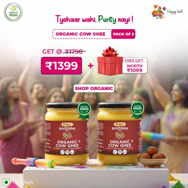 Organic Cow Ghee 500mlx2 | Free Surprise Gift