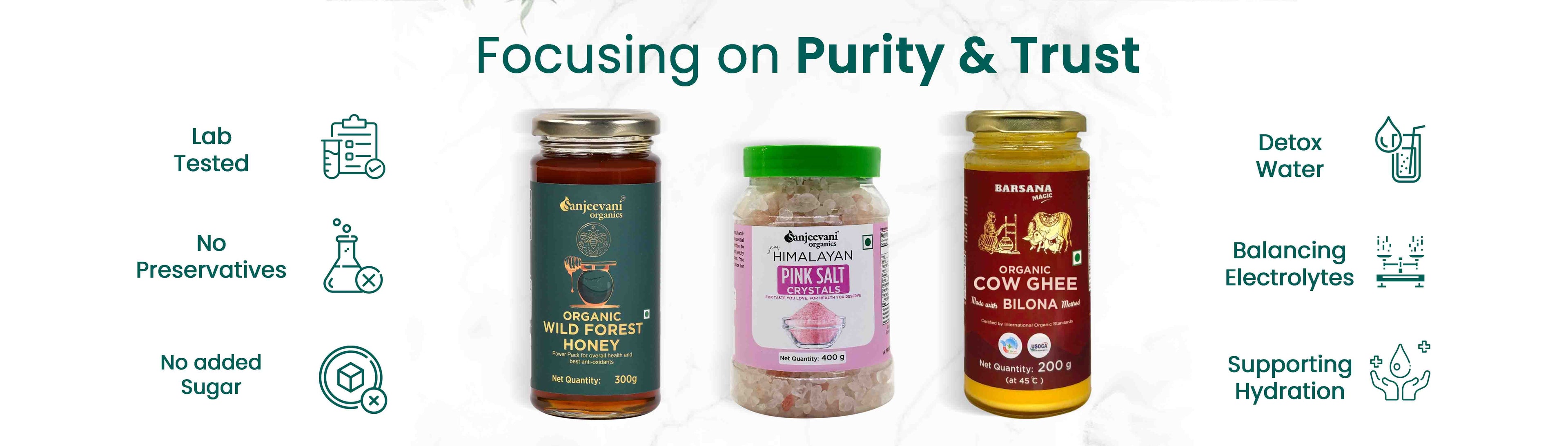 Barsana Magic and Bhumi Naturals products with purity and trust attributes highlighted