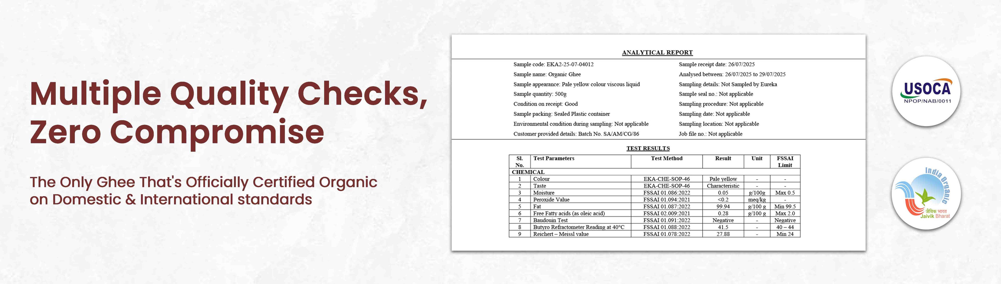 Barsana Magic and Product label with quality certification details and branding on a white background