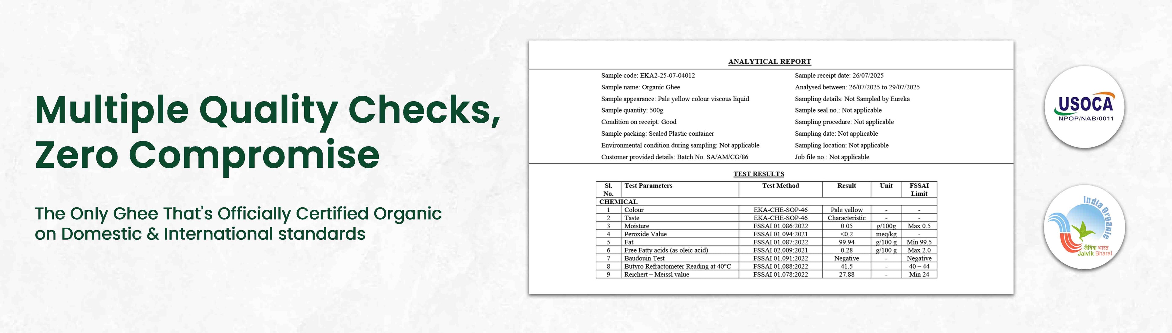 Barsana Magic and Product label with quality certification details and branding on a white background