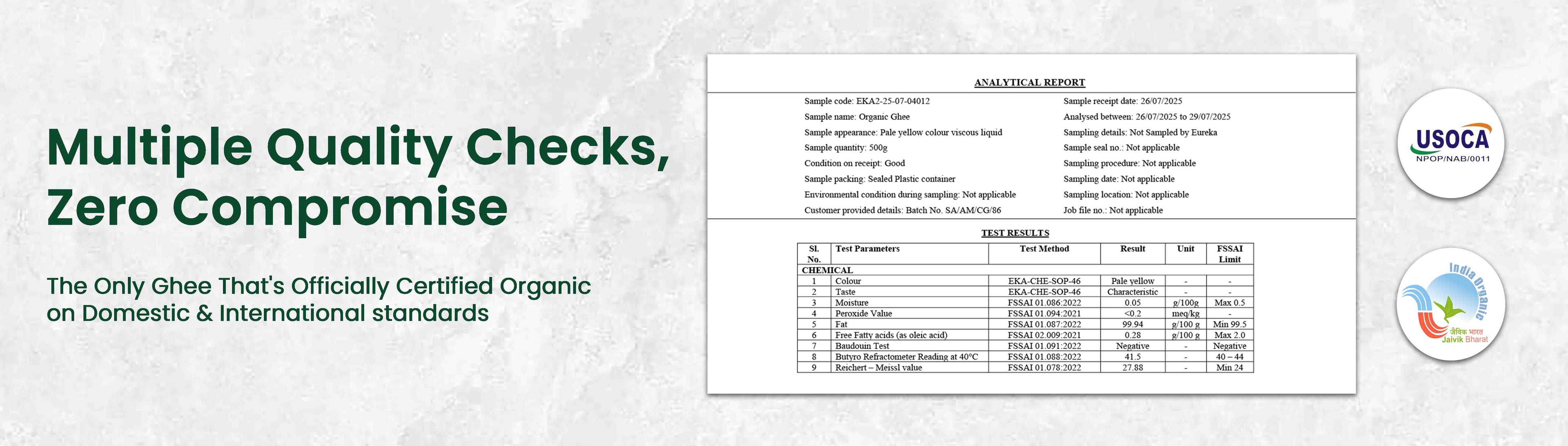 Barsana Magic and Product label with certification details on a white background