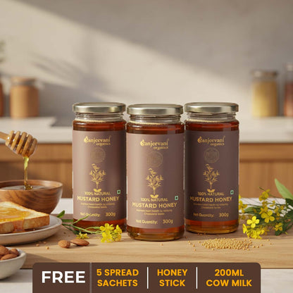 Barsana Magic and  Mustard Honey pack of three and 300g 