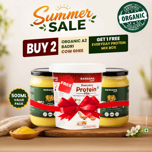 Organic A2 Badri Cow Ghee | Free Everyday Protein Mix