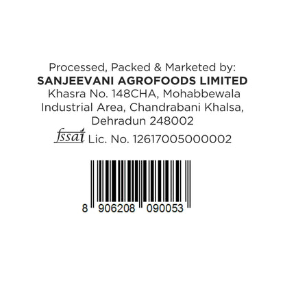 Barsana Magic and Label with Sanjeevani Agrofoods Limited information and a barcode on a white background