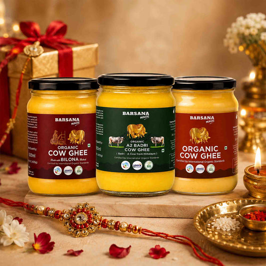 Organic A2 Badri Cow Ghee | Organic Cow Ghee | Organic Bilona Cow Ghee 500ml (pack of 3)