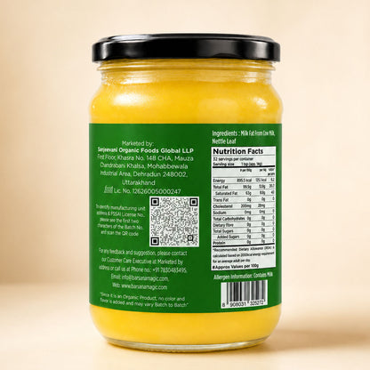 Organic Nettle Cow Ghee 500ml